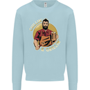 Chillin & Grillin Funny BBQ Beer Camping Kids Sweatshirt Jumper Light Blue