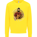 Chillin & Grillin Funny BBQ Beer Camping Kids Sweatshirt Jumper Yellow