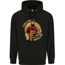 Chillin & Grillin Funny BBQ Beer Camping Mens 80% Cotton Hoodie Black