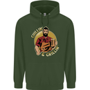 Chillin & Grillin Funny BBQ Beer Camping Mens 80% Cotton Hoodie Forest Green
