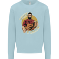 Chillin & Grillin Funny BBQ Beer Camping Mens Sweatshirt Jumper Light Blue