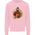 Chillin & Grillin Funny BBQ Beer Camping Mens Sweatshirt Jumper Light Pink