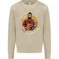 Chillin & Grillin Funny BBQ Beer Camping Mens Sweatshirt Jumper Sand