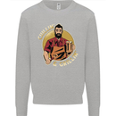 Chillin & Grillin Funny BBQ Beer Camping Mens Sweatshirt Jumper Sports Grey