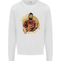 Chillin & Grillin Funny BBQ Beer Camping Mens Sweatshirt Jumper White