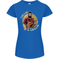 Chillin & Grillin Funny BBQ Beer Camping Womens Petite Cut T-Shirt Royal Blue