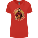 Chillin & Grillin Funny BBQ Beer Camping Womens Wider Cut T-Shirt Red