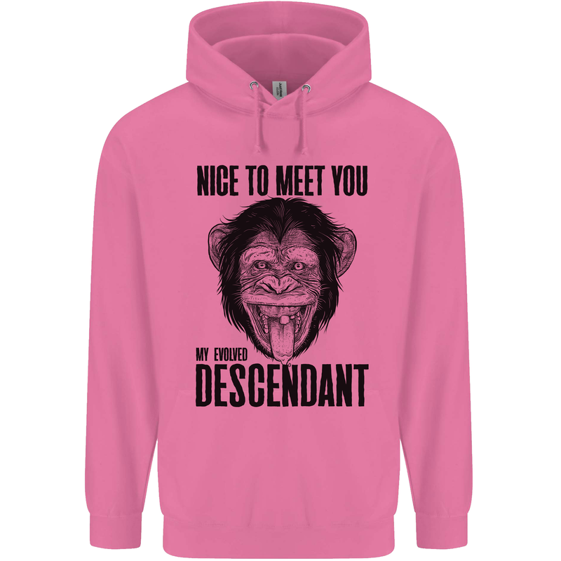 Chimp Evolved Dessendant Funny Monkey Ape Childrens Kids Hoodie Azalea
