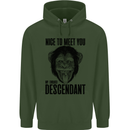Chimp Evolved Dessendant Funny Monkey Ape Childrens Kids Hoodie Forest Green