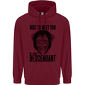 Chimp Evolved Dessendant Funny Monkey Ape Childrens Kids Hoodie Maroon