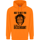 Chimp Evolved Dessendant Funny Monkey Ape Childrens Kids Hoodie Orange