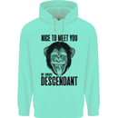 Chimp Evolved Dessendant Funny Monkey Ape Childrens Kids Hoodie Peppermint