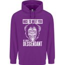 Chimp Evolved Dessendant Funny Monkey Ape Childrens Kids Hoodie Purple