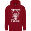 Chimp Evolved Dessendant Funny Monkey Ape Childrens Kids Hoodie Red