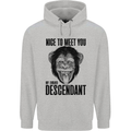 Chimp Evolved Dessendant Funny Monkey Ape Childrens Kids Hoodie Sports Grey