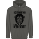 Chimp Evolved Dessendant Funny Monkey Ape Childrens Kids Hoodie Storm Grey