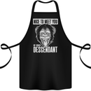 Chimp Evolved Dessendant Funny Monkey Ape Cotton Apron 100% Organic Black