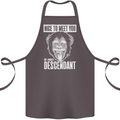 Chimp Evolved Dessendant Funny Monkey Ape Cotton Apron 100% Organic Dark Grey