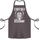 Chimp Evolved Dessendant Funny Monkey Ape Cotton Apron 100% Organic Dark Grey