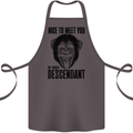 Chimp Evolved Dessendant Funny Monkey Ape Cotton Apron 100% Organic Dark Grey
