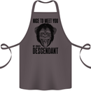 Chimp Evolved Dessendant Funny Monkey Ape Cotton Apron 100% Organic Dark Grey