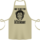Chimp Evolved Dessendant Funny Monkey Ape Cotton Apron 100% Organic Khaki