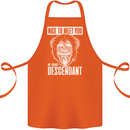 Chimp Evolved Dessendant Funny Monkey Ape Cotton Apron 100% Organic Orange