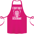 Chimp Evolved Dessendant Funny Monkey Ape Cotton Apron 100% Organic Pink