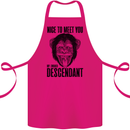 Chimp Evolved Dessendant Funny Monkey Ape Cotton Apron 100% Organic Pink