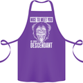Chimp Evolved Dessendant Funny Monkey Ape Cotton Apron 100% Organic Purple