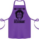 Chimp Evolved Dessendant Funny Monkey Ape Cotton Apron 100% Organic Purple