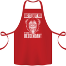 Chimp Evolved Dessendant Funny Monkey Ape Cotton Apron 100% Organic Red
