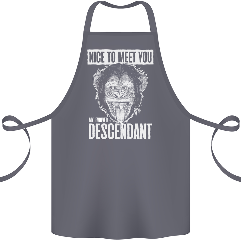 Chimp Evolved Dessendant Funny Monkey Ape Cotton Apron 100% Organic Steel