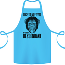 Chimp Evolved Dessendant Funny Monkey Ape Cotton Apron 100% Organic Turquoise