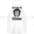Chimp Evolved Dessendant Funny Monkey Ape Cotton Apron 100% Organic White