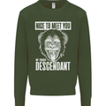 Chimp Evolved Dessendant Funny Monkey Ape Kids Sweatshirt Jumper Forest Green