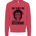 Chimp Evolved Dessendant Funny Monkey Ape Kids Sweatshirt Jumper Heliconia