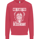 Chimp Evolved Dessendant Funny Monkey Ape Kids Sweatshirt Jumper Heliconia