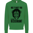 Chimp Evolved Dessendant Funny Monkey Ape Kids Sweatshirt Jumper Irish Green