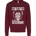 Chimp Evolved Dessendant Funny Monkey Ape Kids Sweatshirt Jumper Maroon