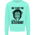 Chimp Evolved Dessendant Funny Monkey Ape Kids Sweatshirt Jumper Peppermint