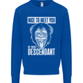 Chimp Evolved Dessendant Funny Monkey Ape Kids Sweatshirt Jumper Royal Blue