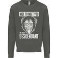 Chimp Evolved Dessendant Funny Monkey Ape Kids Sweatshirt Jumper Storm Grey