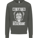 Chimp Evolved Dessendant Funny Monkey Ape Kids Sweatshirt Jumper Storm Grey