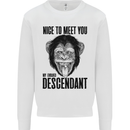 Chimp Evolved Dessendant Funny Monkey Ape Kids Sweatshirt Jumper White