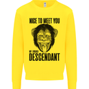 Chimp Evolved Dessendant Funny Monkey Ape Kids Sweatshirt Jumper Yellow
