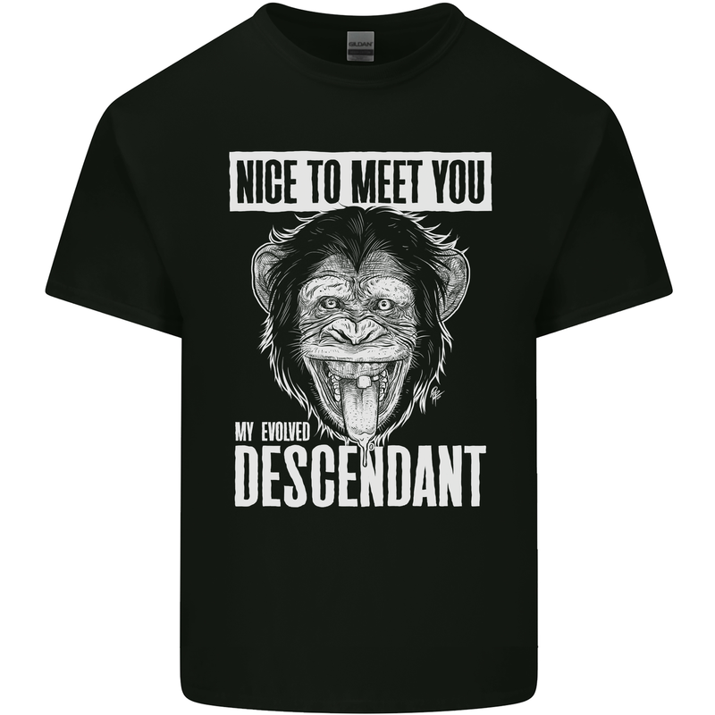 Chimp Evolved Dessendant Funny Monkey Ape Kids T-Shirt Childrens Black