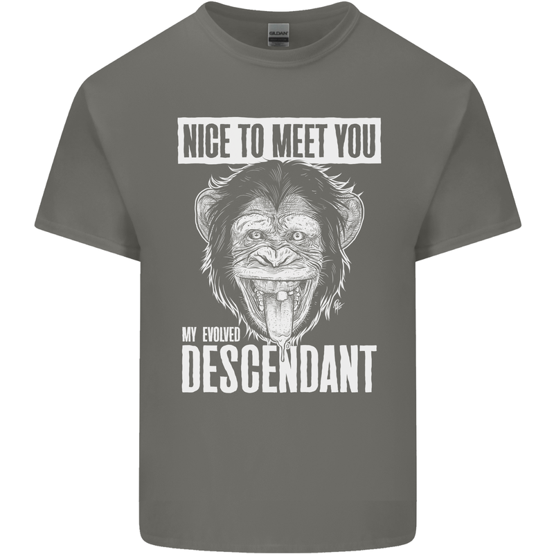 Chimp Evolved Dessendant Funny Monkey Ape Kids T-Shirt Childrens Charcoal