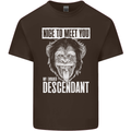 Chimp Evolved Dessendant Funny Monkey Ape Kids T-Shirt Childrens Chocolate