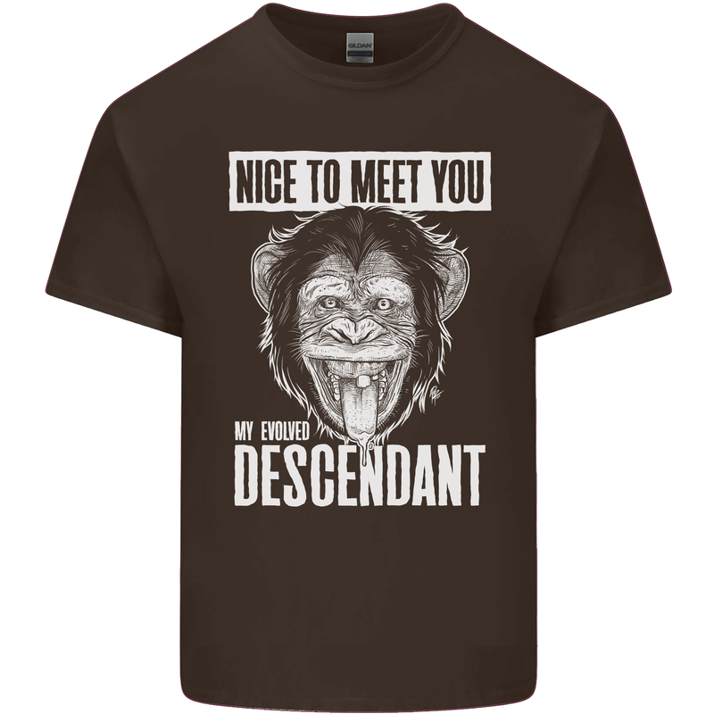 Chimp Evolved Dessendant Funny Monkey Ape Kids T-Shirt Childrens Chocolate
